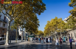 Бульвар La Rambla в Барселоне
